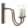 Double Malvern Bathroom Light in Antiqued Brass