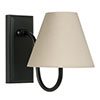 Single Malvern Bathroom Wall Light in Matt Black