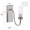 Single Malvern Bathroom Wall Light in Nickel