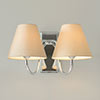 Double Malvern Bathroom Wall Light in Nickel