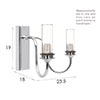 Double Malvern Bathroom Wall Light in Nickel