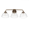 Hartley Triple Bathroom Wall Light in Antiqued