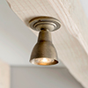 Edgeware Flush Mount Ceiling Light in Antiqued Brass