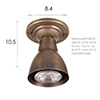 Edgeware Flush Mount Ceiling Light in Antiqued Brass