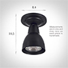 Edgeware Flush Mount Ceiling Light in Matt Black