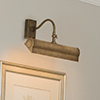 Halifax Picture Light in Antiqued Brass