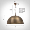 Leiston Pendant in Antiqued Brass (AB interior)