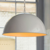 Leiston Pendant Light in Clay (inside white)