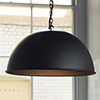 Leiston Pendant Light in Matt Black (PI interior)