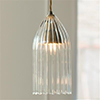 Thornton Glass Pendant Light in Antiqued Brass