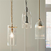 Thornton Glass Pendant Light in Antiqued Brass