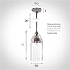 Thornton Glass Pendant Light in Mercury