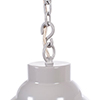 Wharf Pendant Light in Clay (inside white)