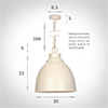 Wharf Pendant Light in Plain Ivory