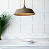 Large Balmoral Pendant Light in Antiqued Brass