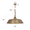 Large Balmoral Pendant Light in Antiqued Brass