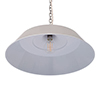 Large Balmoral Pendant Light in Clay (inside white)