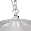 Large Balmoral Pendant Light in Clay (inside white)