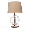 Harleston Table Lamp Antiqued Brass Fluted Glass