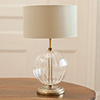 Harleston Table Lamp Antiqued Brass Fluted Glass