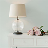 Harleston Table Lamp in Beeswax with Fluted Glass