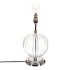 Harleston Table Lamp in Nickel with Fluted Glass