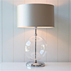 Harleston Table Lamp in Nickel (Plain Glass)
