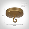 York Heavyweight Ceiling Rose in Old Gold