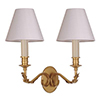 Double Fleur Wall Light in Old Gold