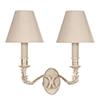 Double Fleur Wall Light in Old Ivory