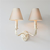 Double Fleur Wall Light in Old Ivory