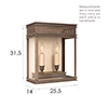 Chelsea Lantern in Antiqued Brass