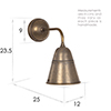 Dalston Outdoor Wall Light in Antiqued Brass