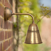 Dalston Outdoor Wall Light in Antiqued Brass