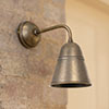 Dalston Outdoor Wall Light in Antiqued Brass