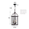 Charlecote Lantern in Matt Black