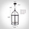 Large Charlecote Lantern in Matt Black