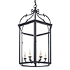 Large Charlecote Lantern in Matt Black