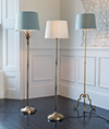 Burnham Standard Lamp in Antiqued Brass