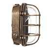 Bulkhead Outdoor Light in Antiqued Brass