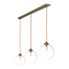 Holborn Triple Pendant Track in Antiqued Brass
