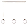 Fulbourn Triple Pendant Track in Antiqued Brass