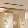 Fulbourn Triple Pendant Track in Antiqued Brass