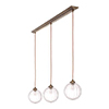 Fulbourn Triple Pendant Track in Antiqued Brass