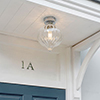 Ava Flush Fitting Ceiling Light in Nickel