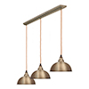 Butler Triple Pendant Track in Antiqued Brass 