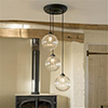 Fulbourn Triple Pendant Rose in Matt Black