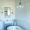 Ava Bathroom Pendant Light in Antiqued Brass