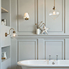 Ava Bathroom Pendant Light in Antiqued Brass