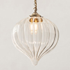 Orla Glass Pendant Light in Antiqued Brass